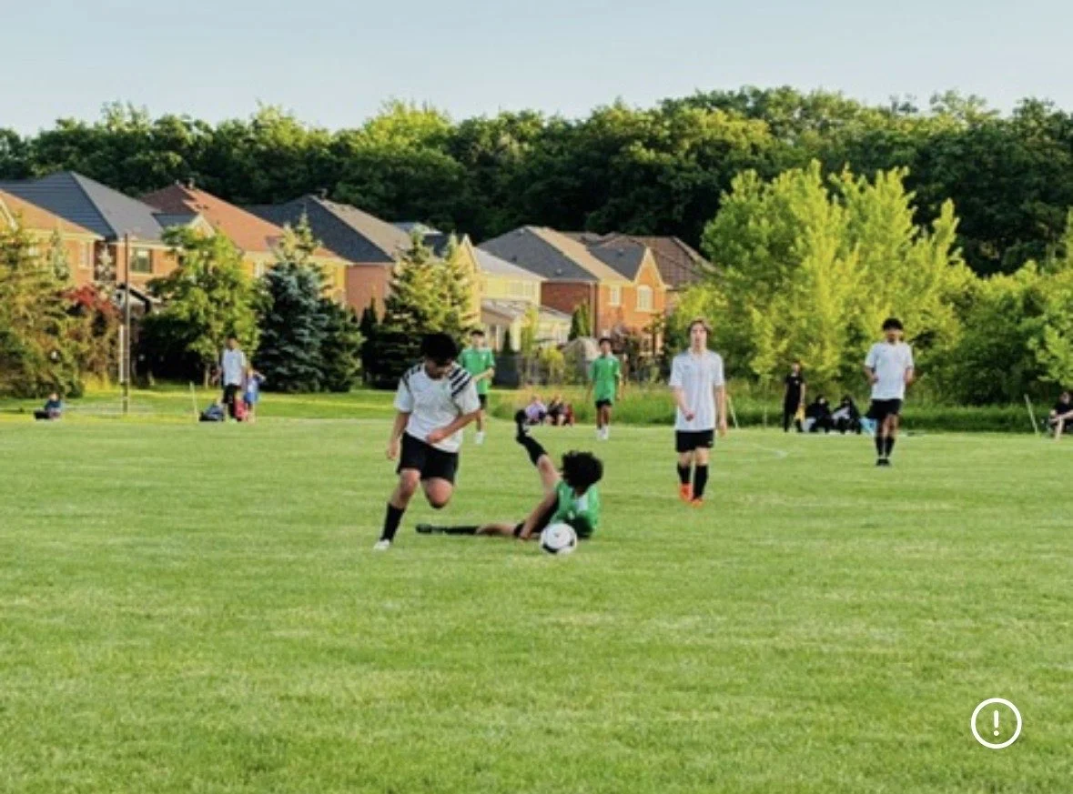 A match on the neighbourhood pitch