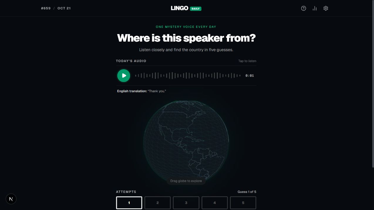 DailyLingo website preview